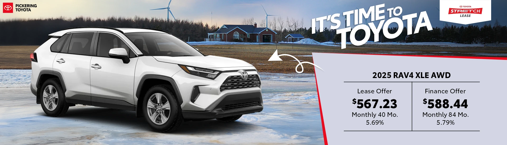 It's Time to Toyota 2025 RAV4 XLE AWD Deals @ Pickering Toyota